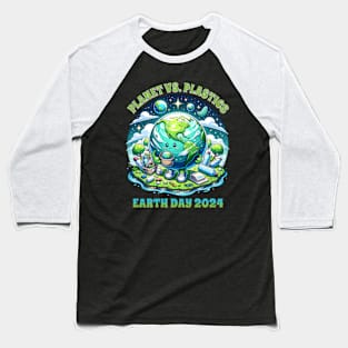 Earth Day 2024 - Planet vs. Plastics Baseball T-Shirt